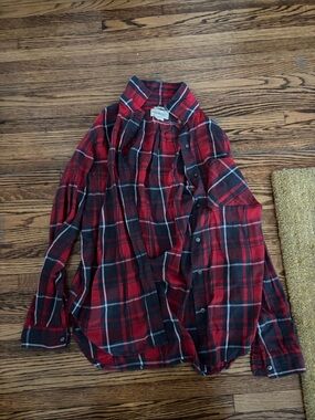 Ralph Lauren Red and Black Plaid Button-Down Shirt